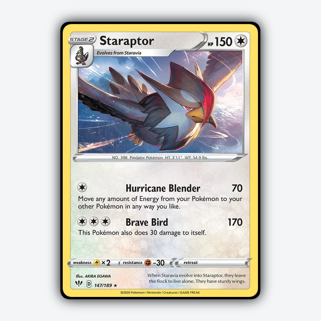Staraptor 147/189 - Darkness Ablaze Set - Card Rug