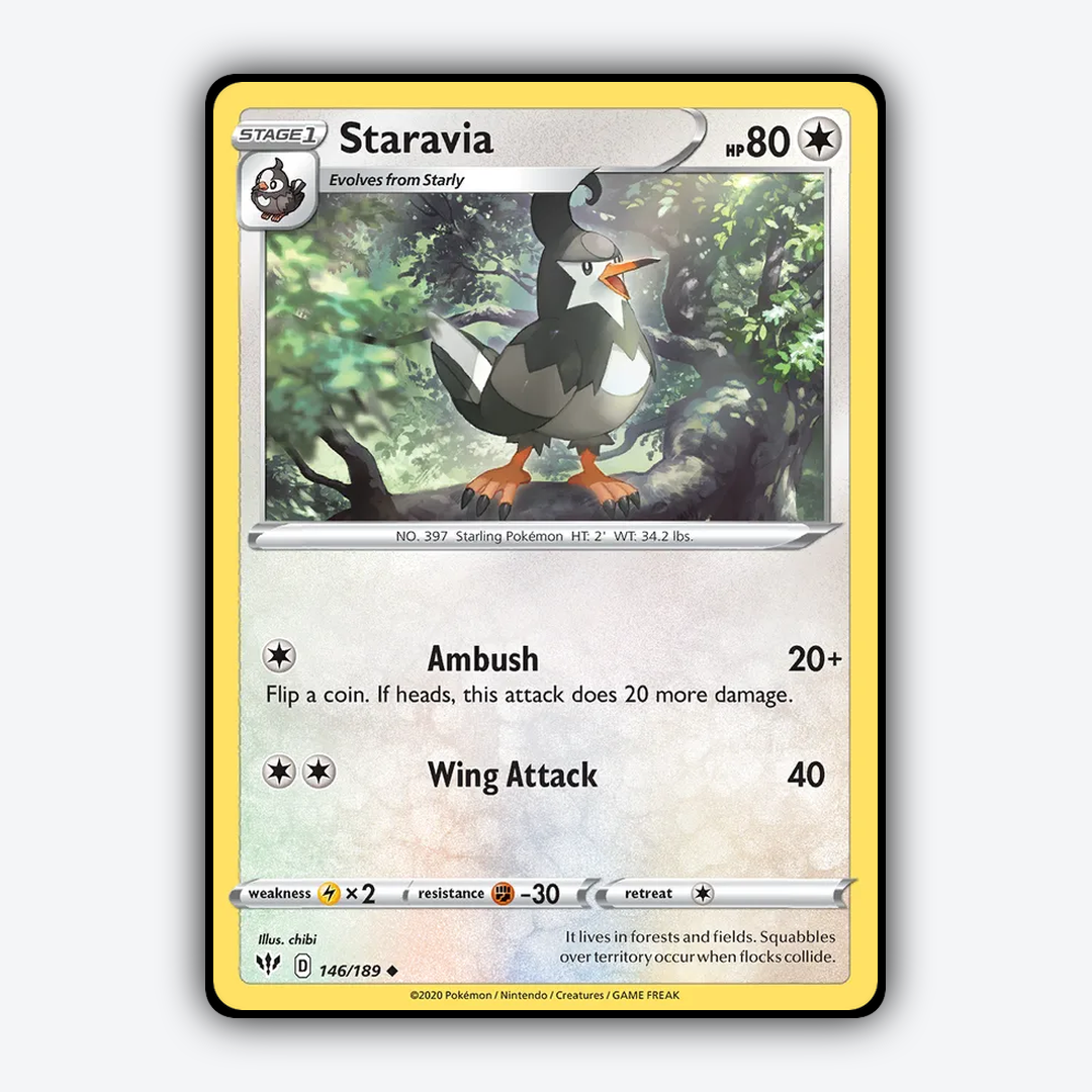 Staravia 146/189 - Darkness Ablaze Set - Card Rug