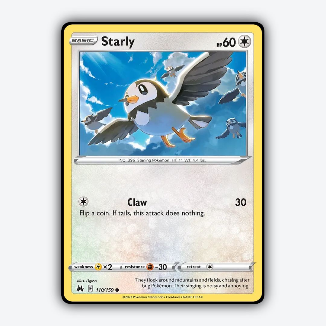 Starly 110/159 - Crown Zenith Set - Card Rug