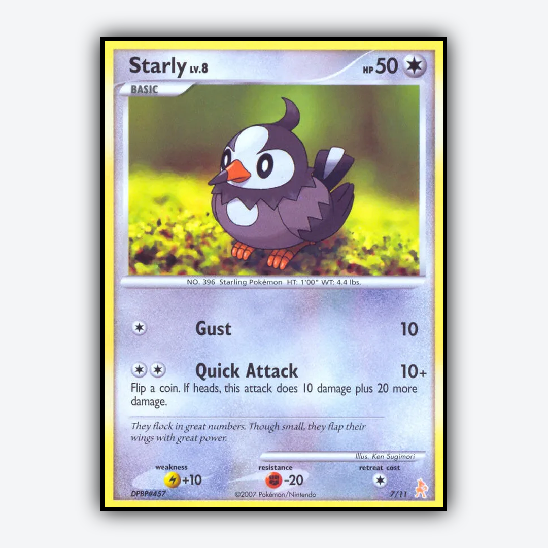 Starly 007/11 - DP Trainer Kit Lucario Set - Card Rug