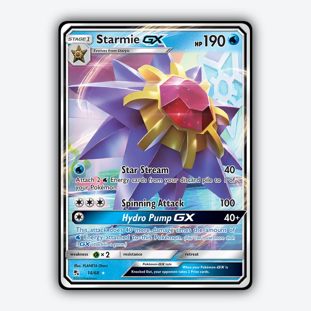 Starmie-GX 014/68 - Hidden Fates Set - Card Rug