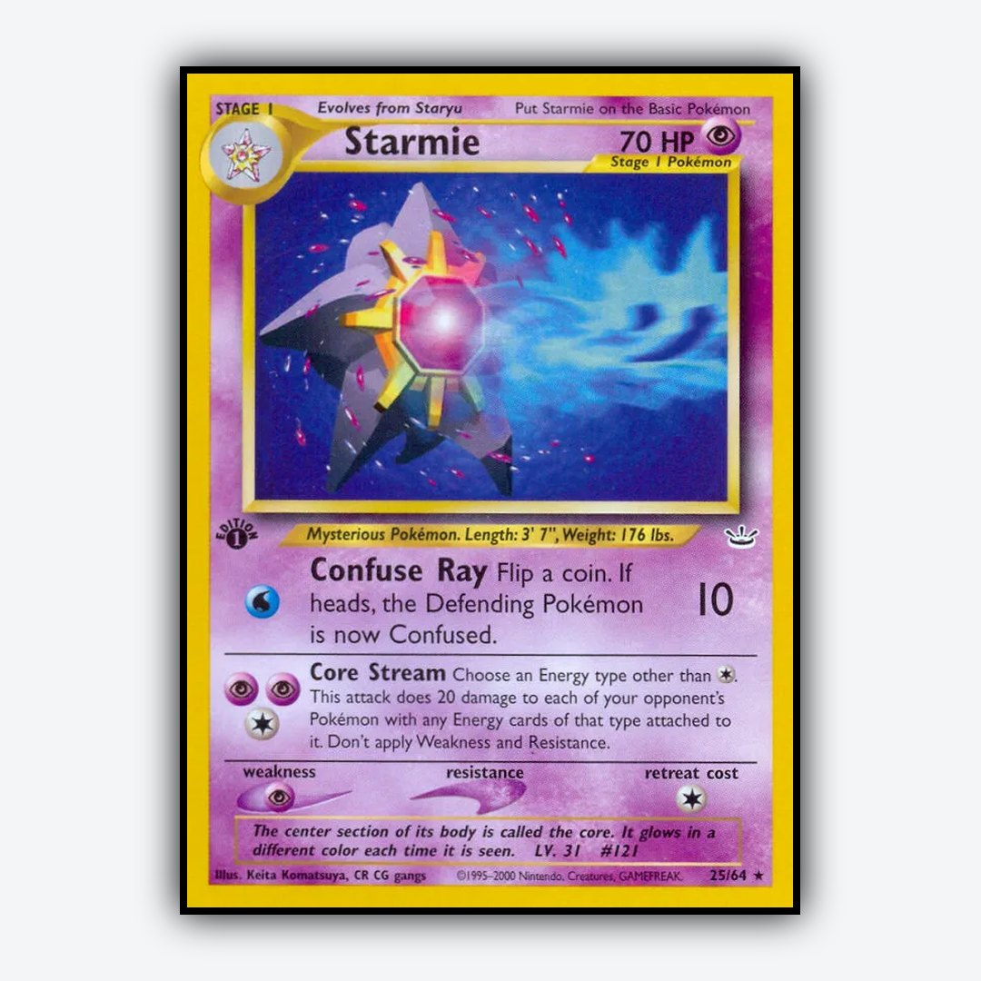 Starmie 025/64 - Neo Revelation Set - Card Rug