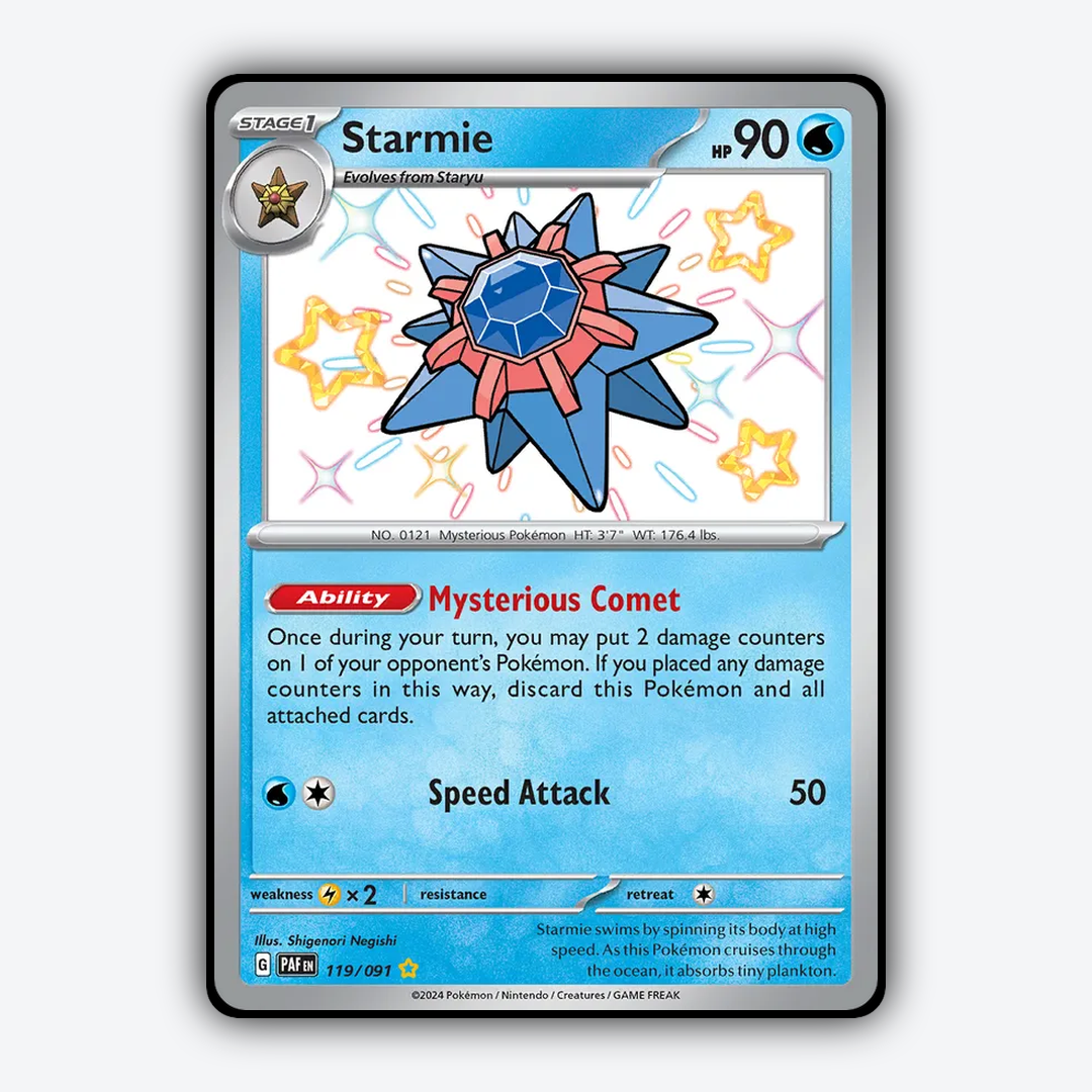 Starmie #119 - Paldean Fates Set - Card Rug