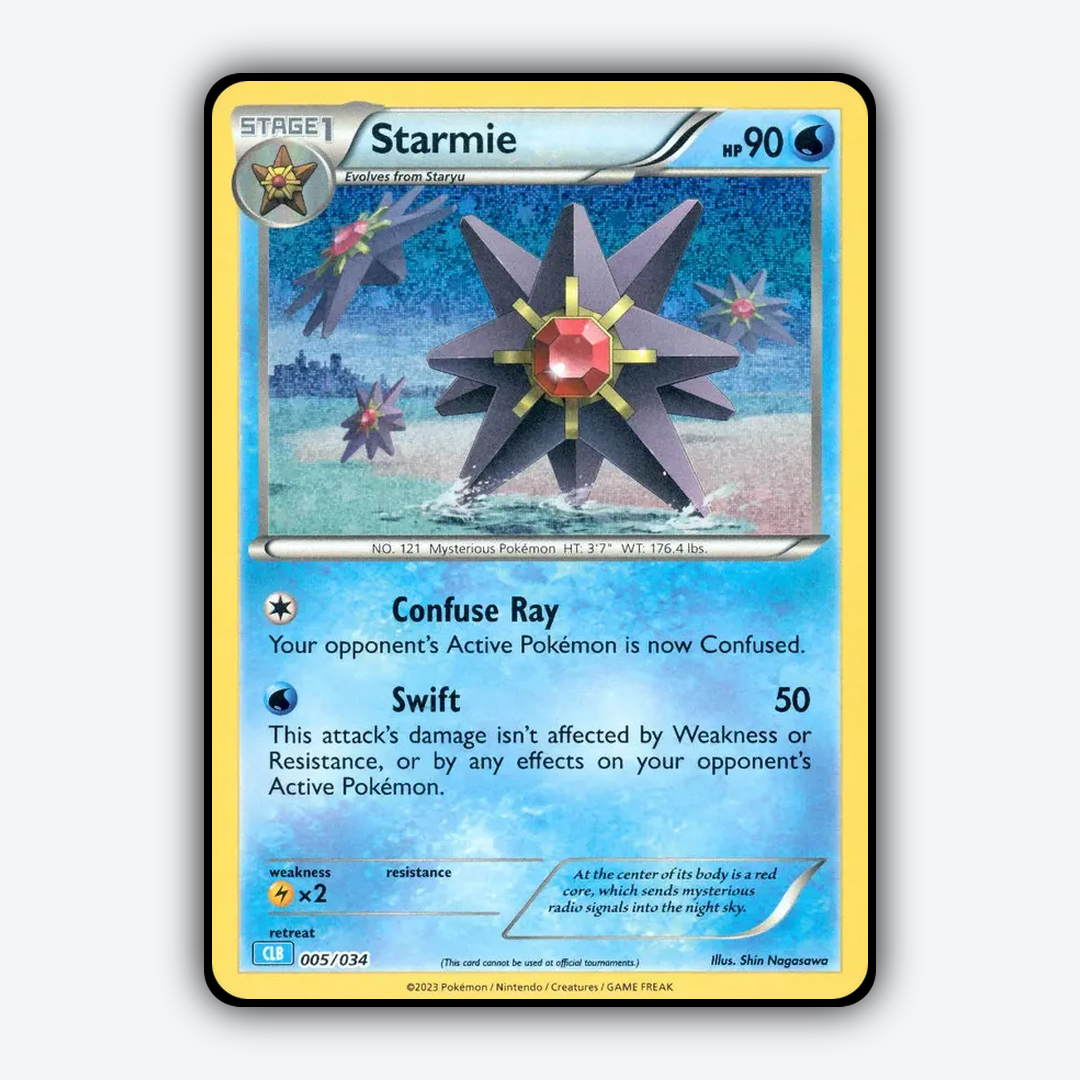 Starmie 005/034 - Pokémon TCG Classic - Blastoise Set - Card Rug