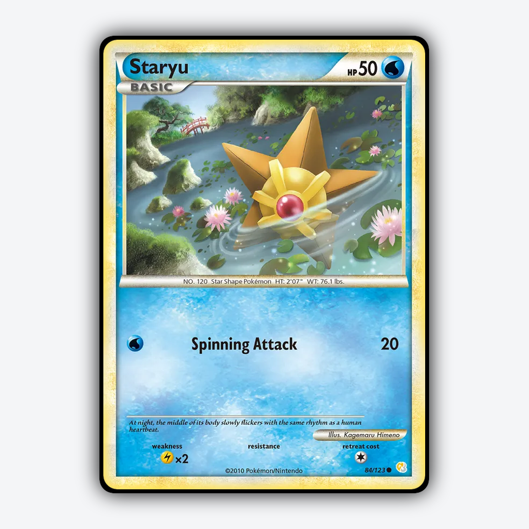 Staryu 084/123 - HeartGold & SoulSilver Set - Card Rug