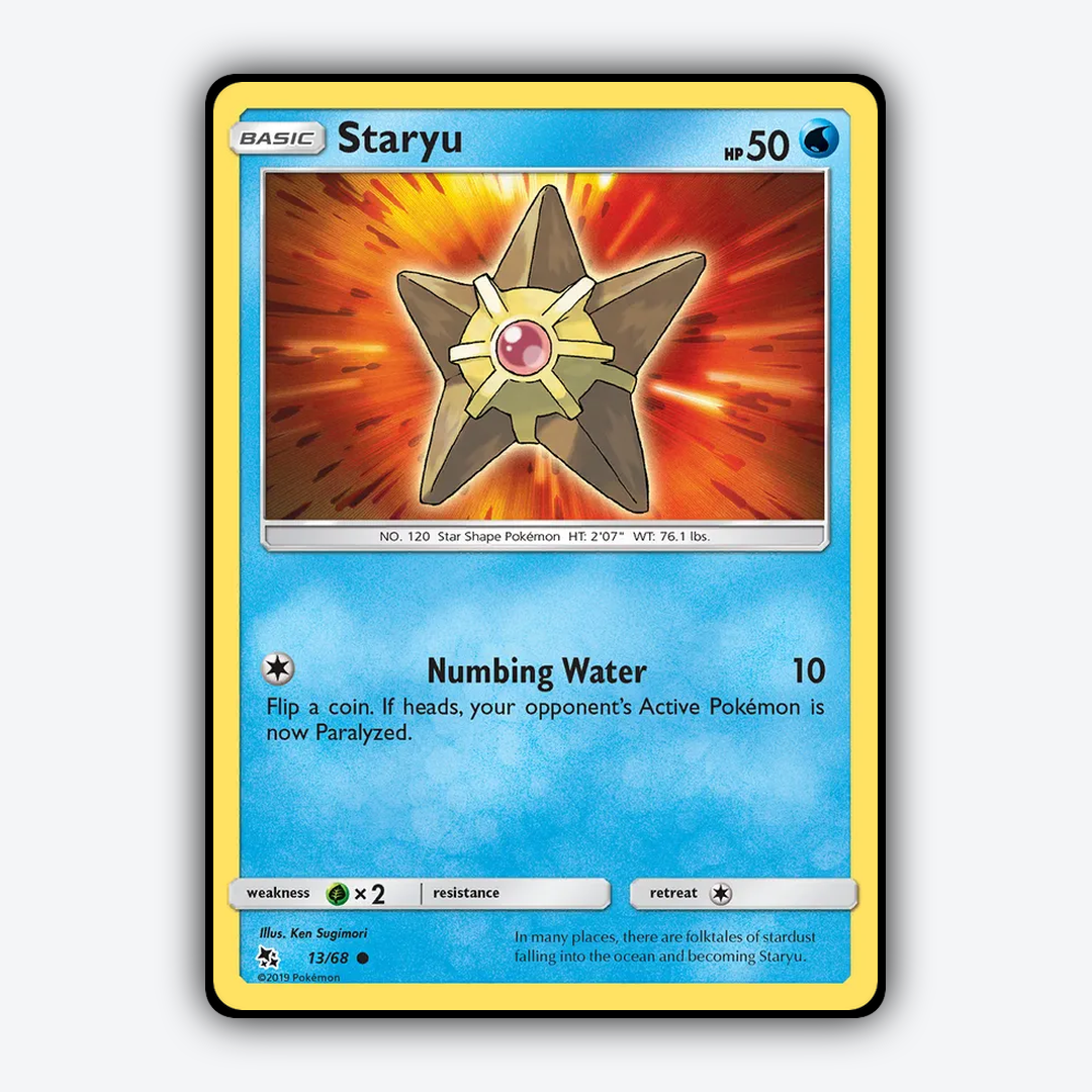 Staryu 013/68 - Hidden Fates Set - Card Rug