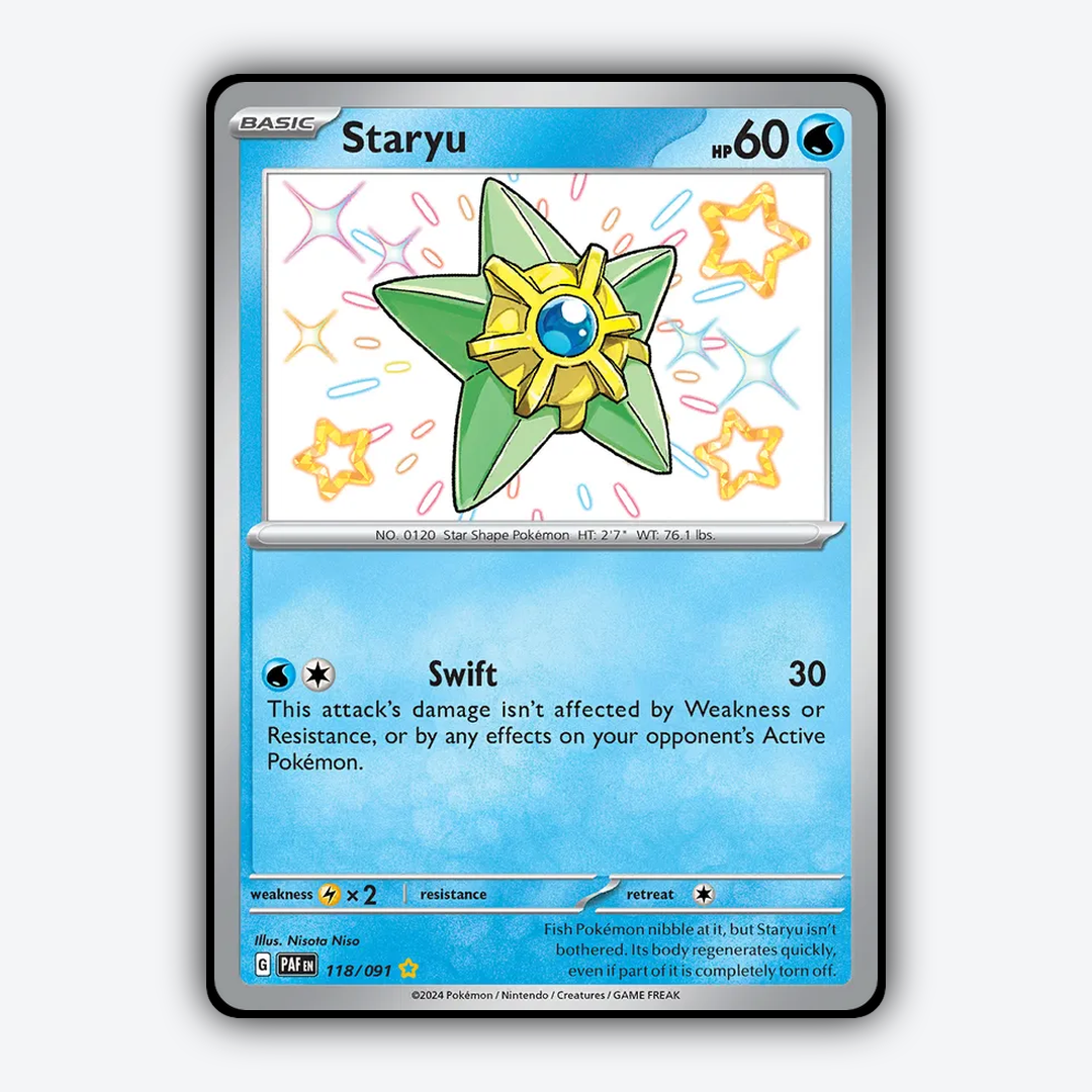 Staryu #118 - Paldean Fates Set - Card Rug