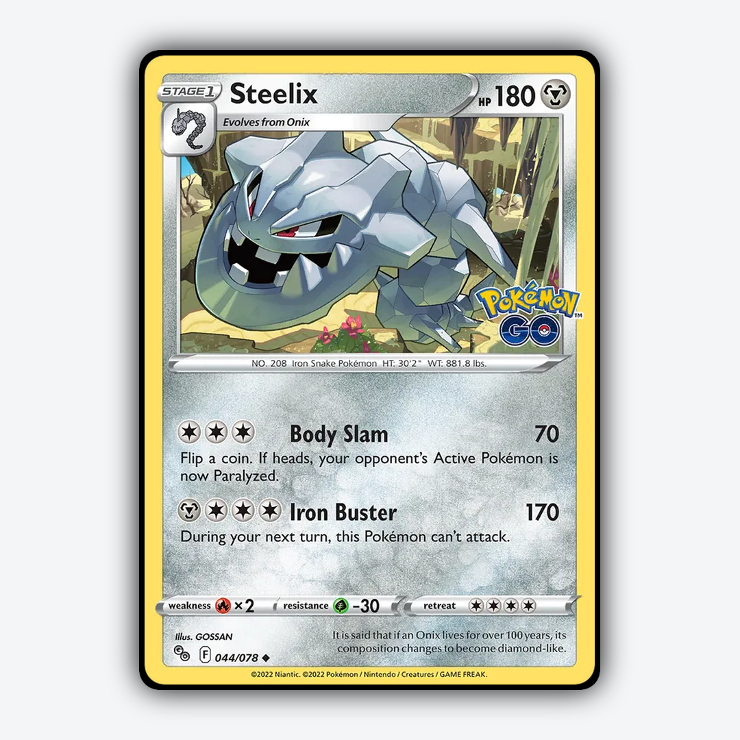 Steelix 044/78 - Pokémon GO Set - Card Rug