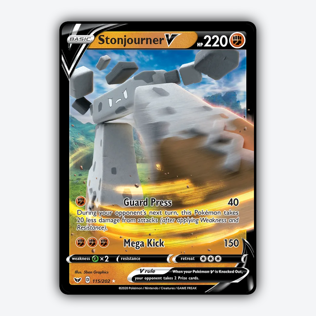 Stonjourner V 115/202 - Sword & Shield Set - Card Rug