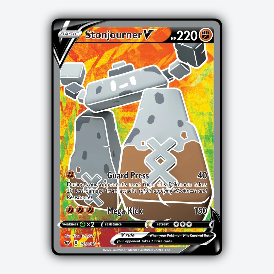 Stonjourner V 193/202 - Sword & Shield Set - Card Rug