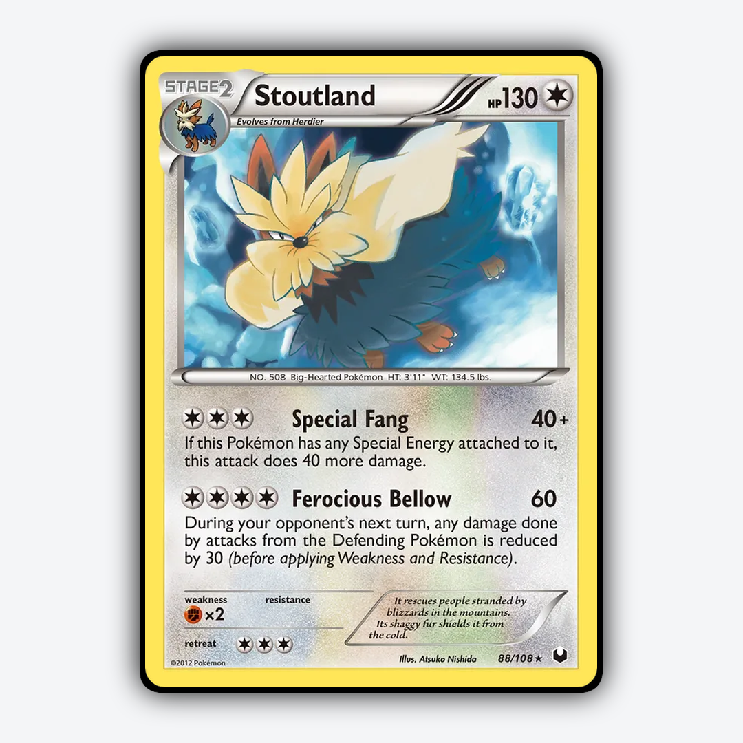 Stoutland 088/108 - Dark Explorers Set - Card Rug