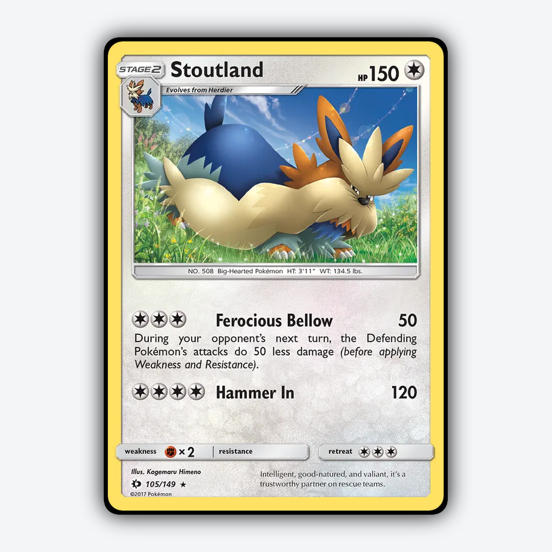Stoutland 105/149 - Sun & Moon Set - Card Rug