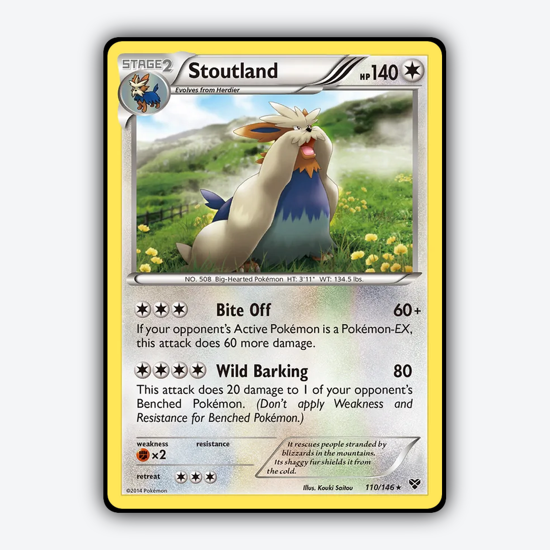 Stoutland 110/146 - XY Set - Card Rug