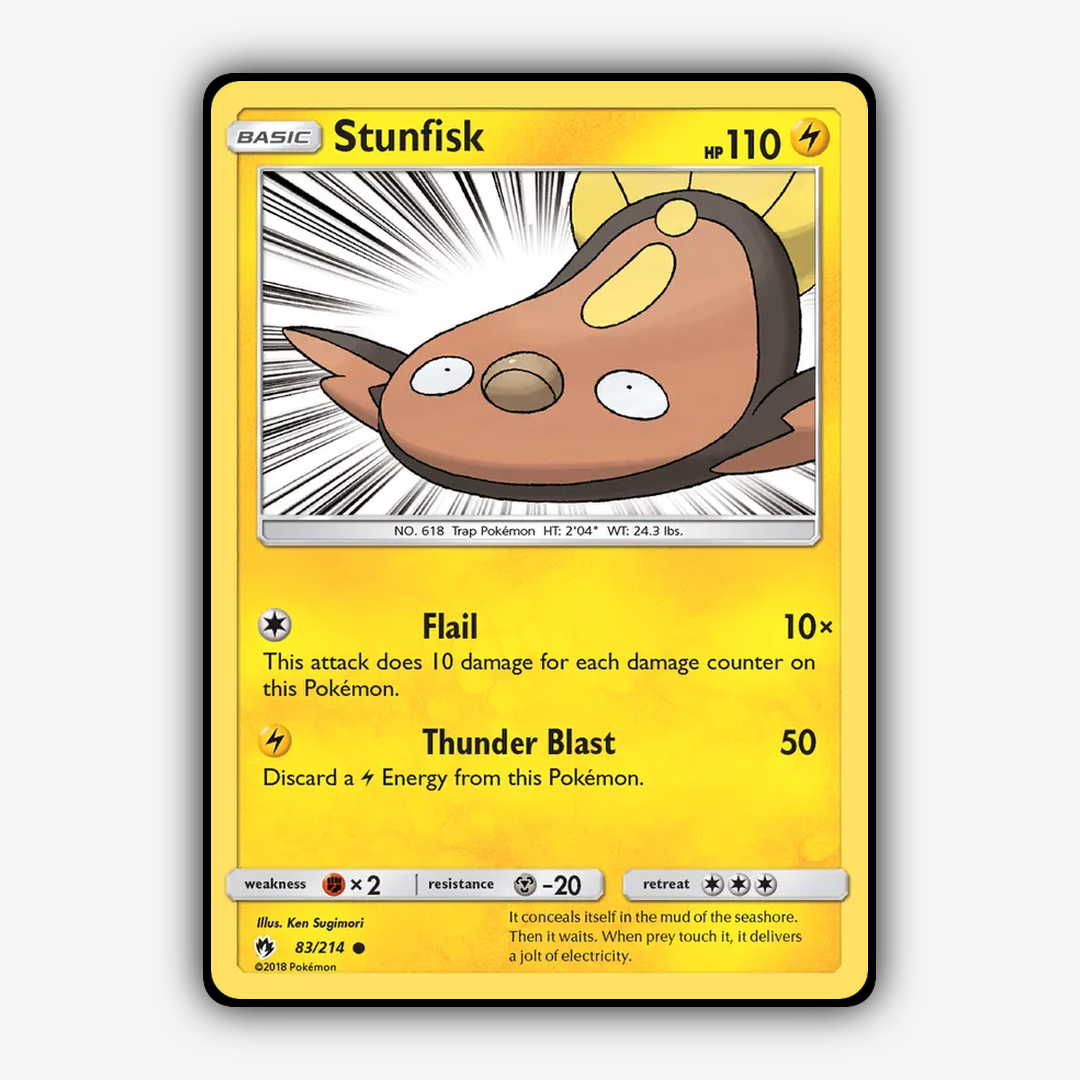 Stunfisk 083/214 - Lost Thunder Set - Card Rug