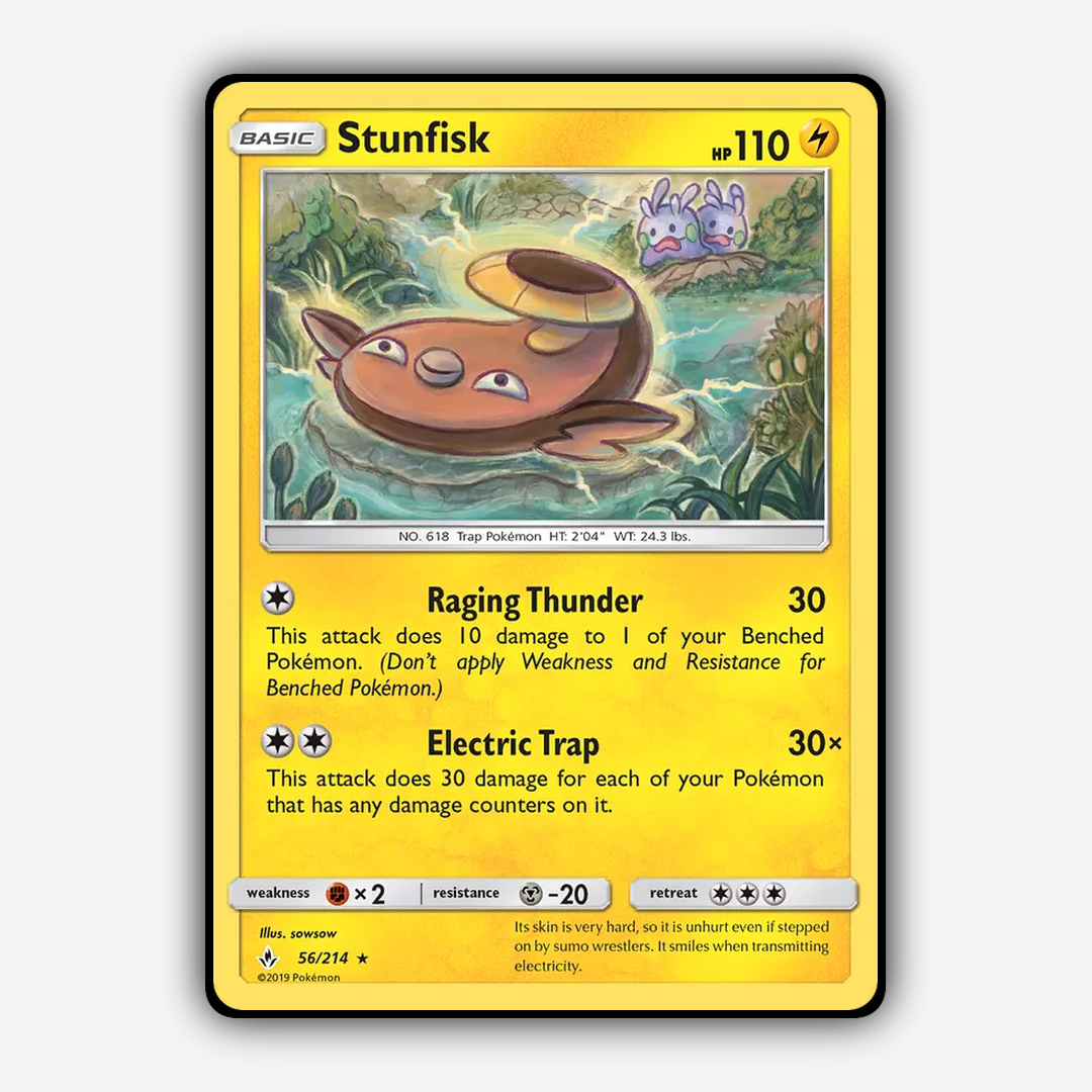 Stunfisk 056/214 - Unbroken Bonds Set - Card Rug