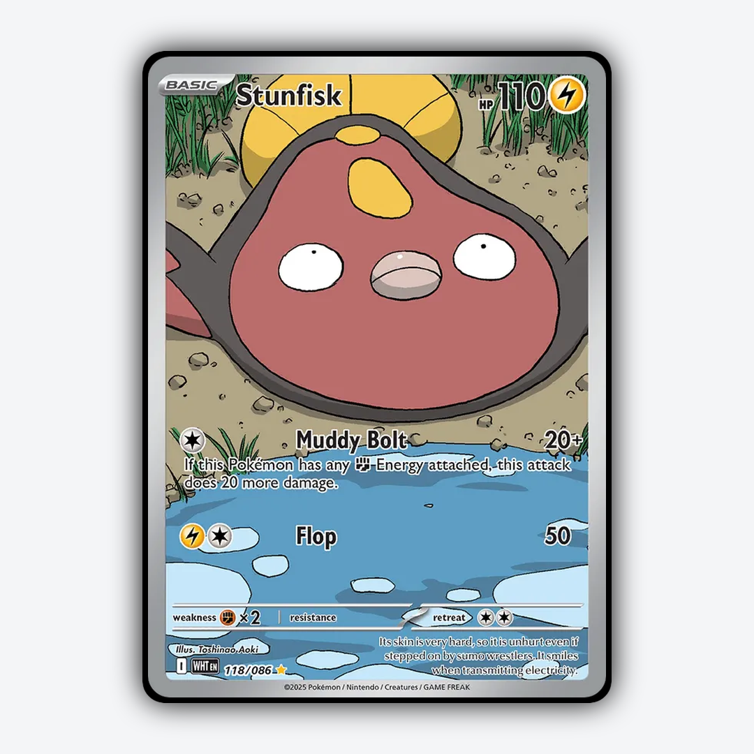 Stunfisk #118 - White Flare Set - Card Rug