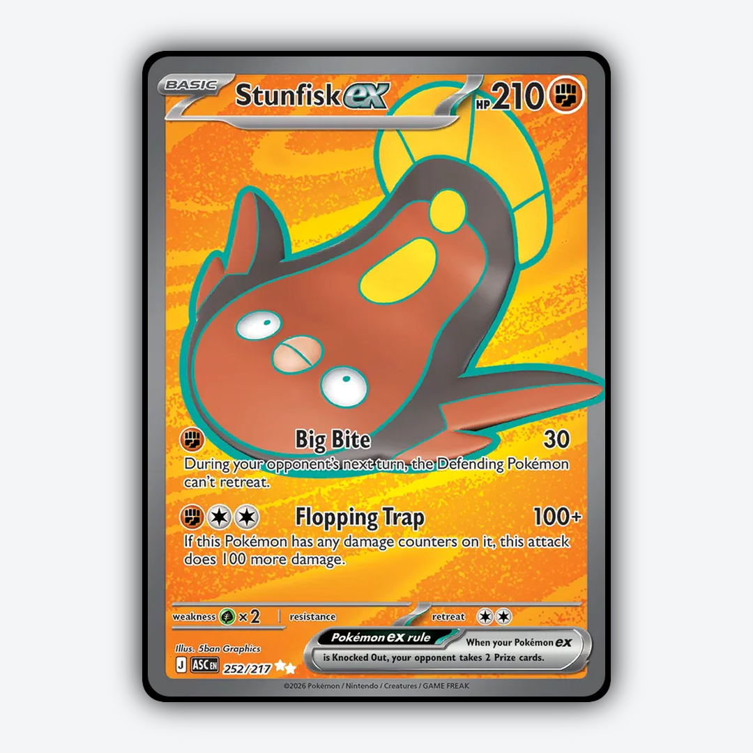 Stunfisk ex 252/217 - Ascended Heroes Set - Card Rug