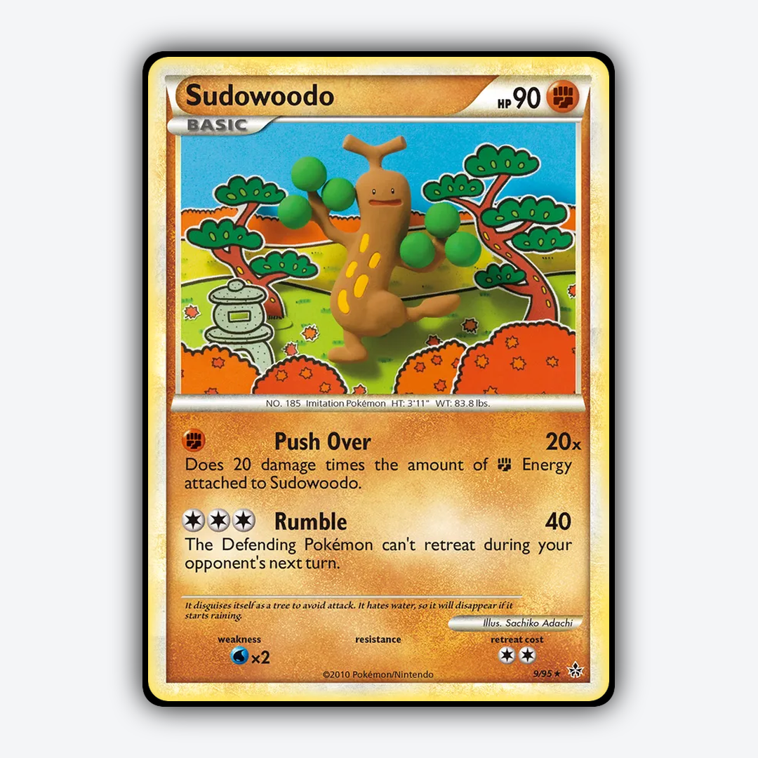 Sudowoodo 009/95 - HS—Unleashed Set - Card Rug