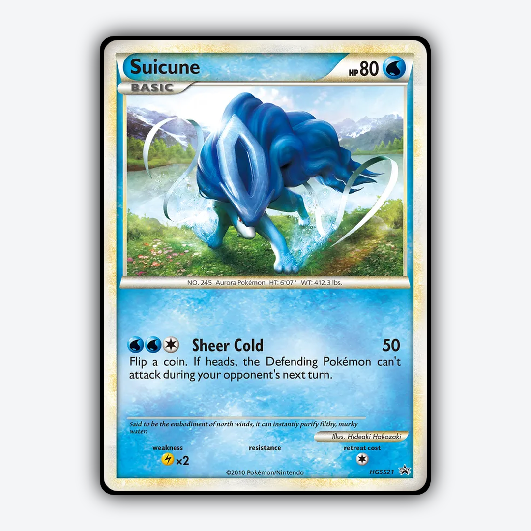 Suicune #21 - HGSS Black Star Promos Set - Card Rug