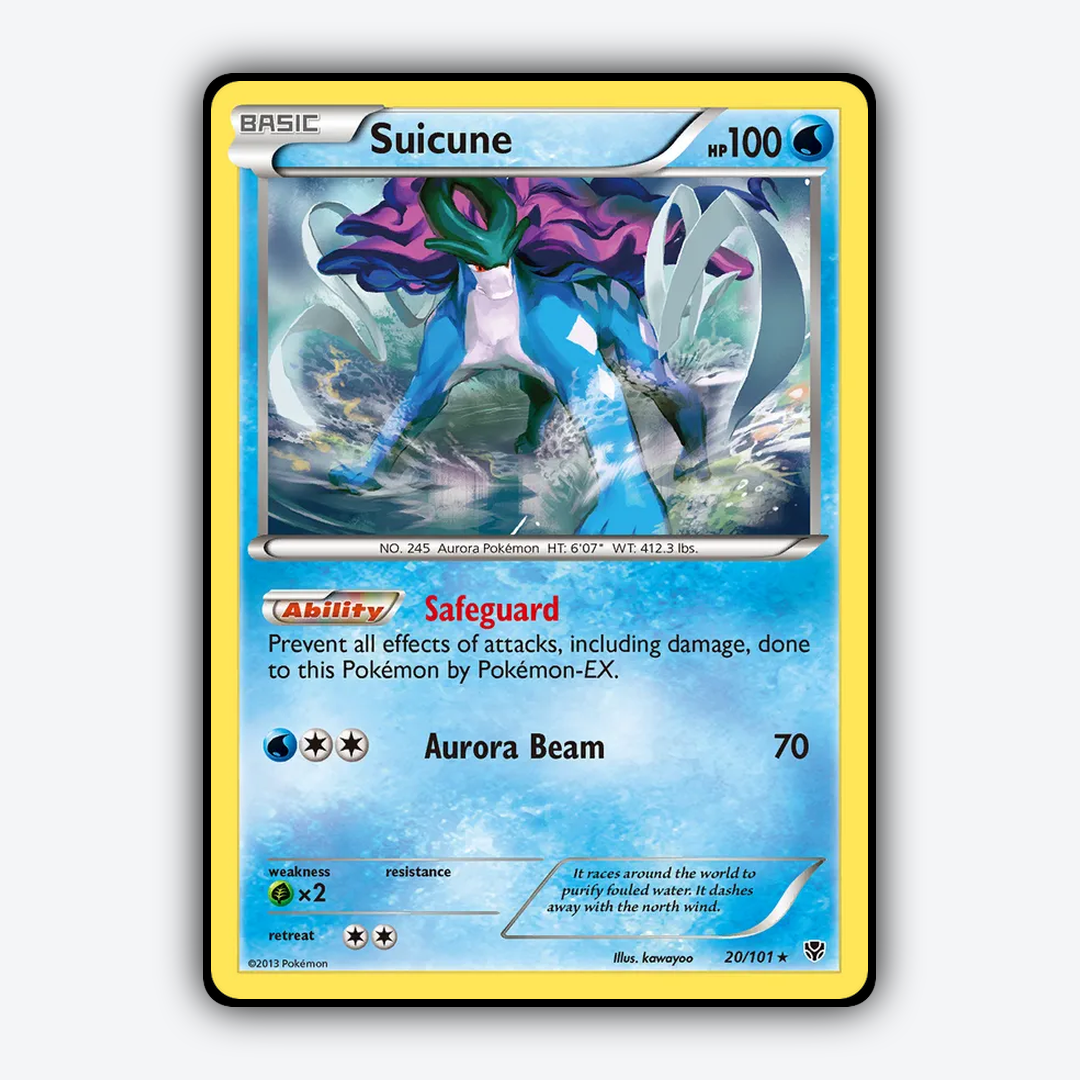 Suicune 020/101 - Plasma Blast Set - Card Rug