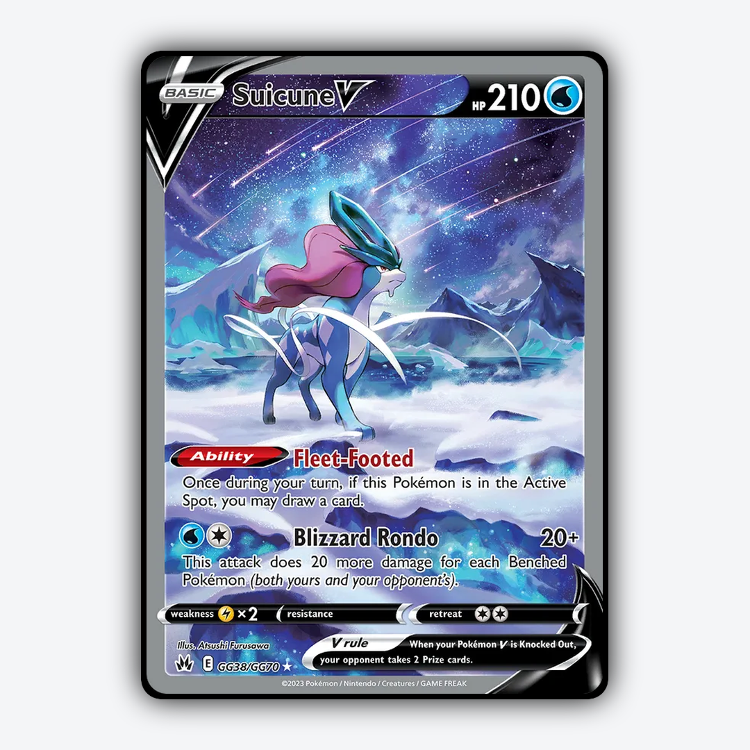 Suicune V #38 - Crown Zenith Set - Card Rug