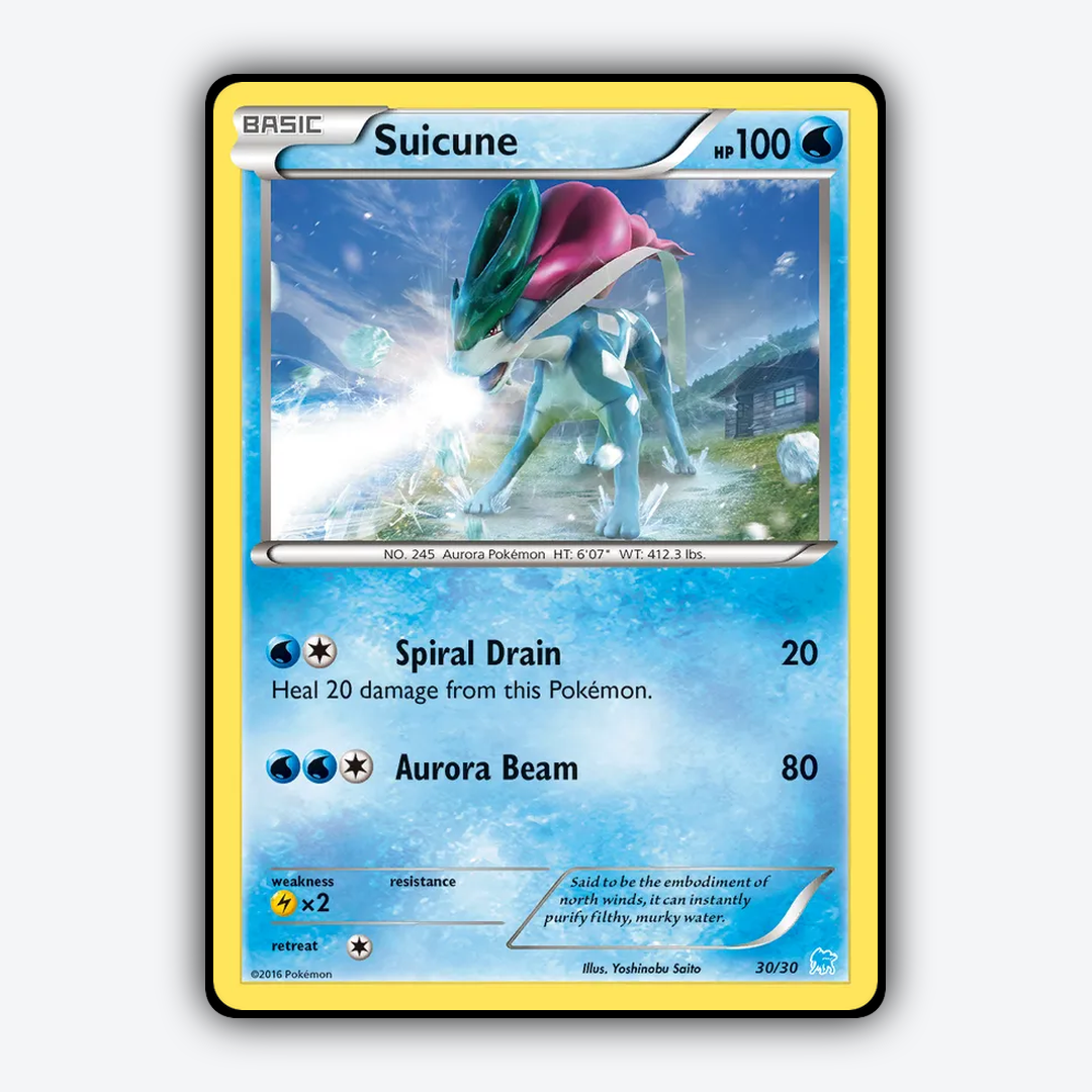 Suicune 030/30 - XY Trainer Kit Suicune Set - Card Rug