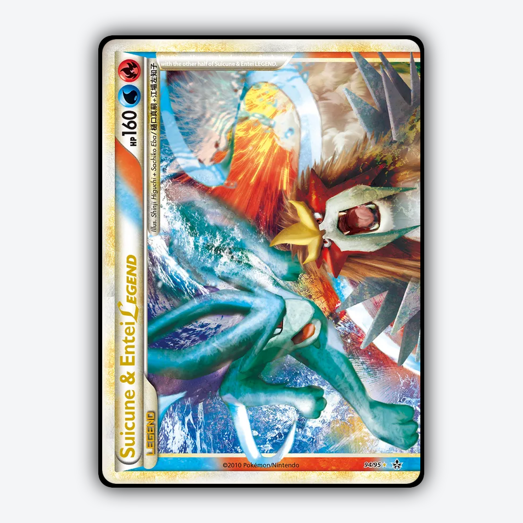Suicune & Entei LEGEND 094/95 - HS—Unleashed Set - Card Rug