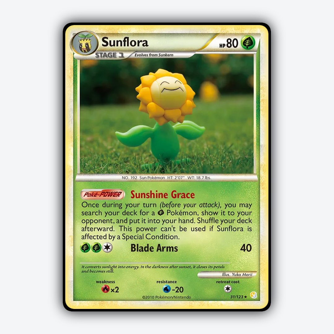 Sunflora 031/123 - HeartGold & SoulSilver Set - Card Rug