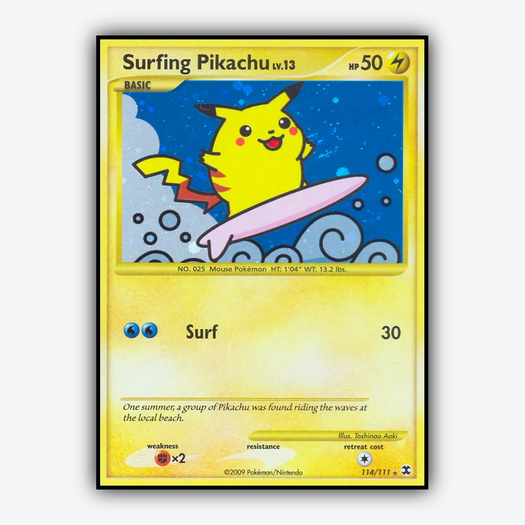 Surfing Pikachu 114/111 - Rising Rivals Set - Card Rug