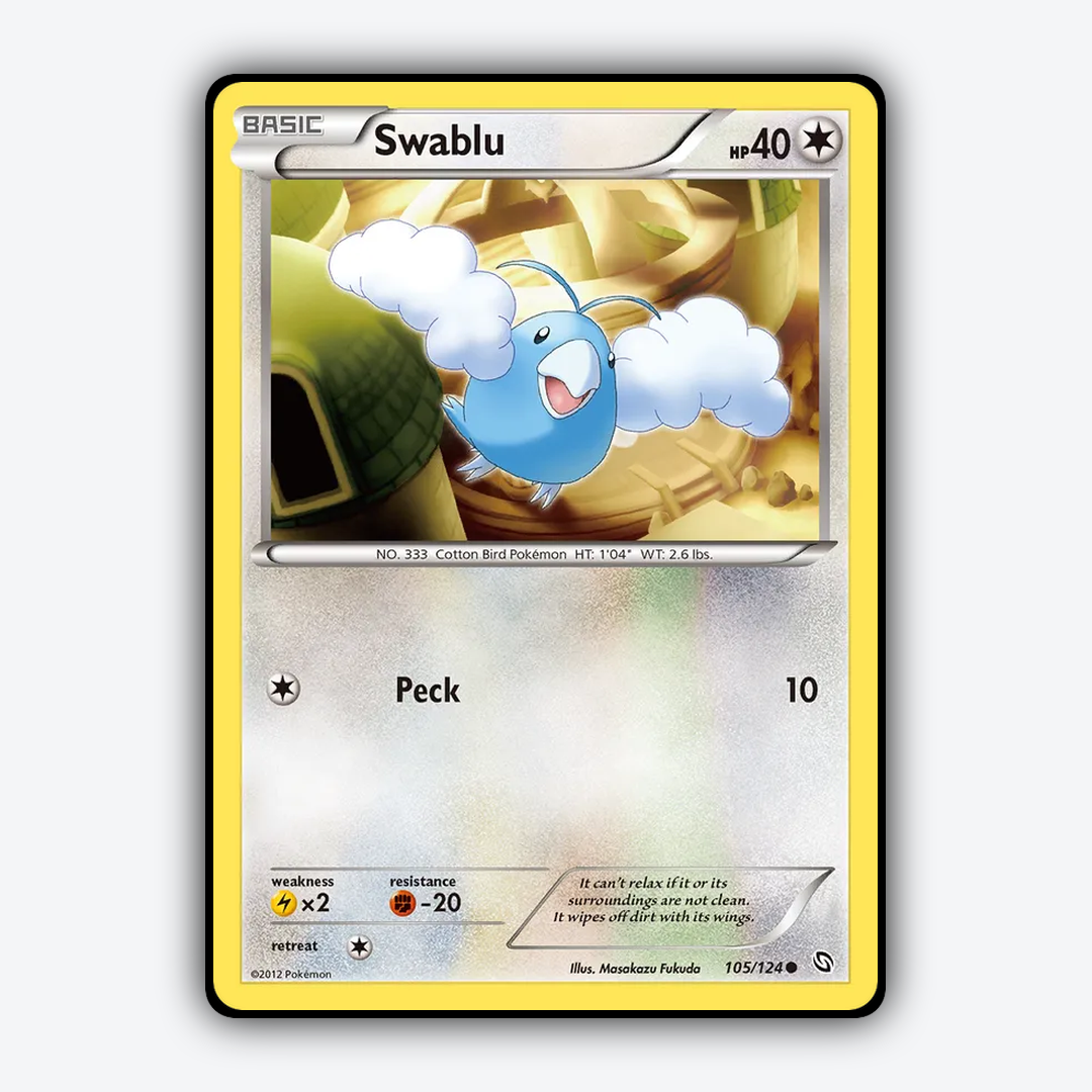 Swablu 105/124 - Dragons Exalted Set - Card Rug