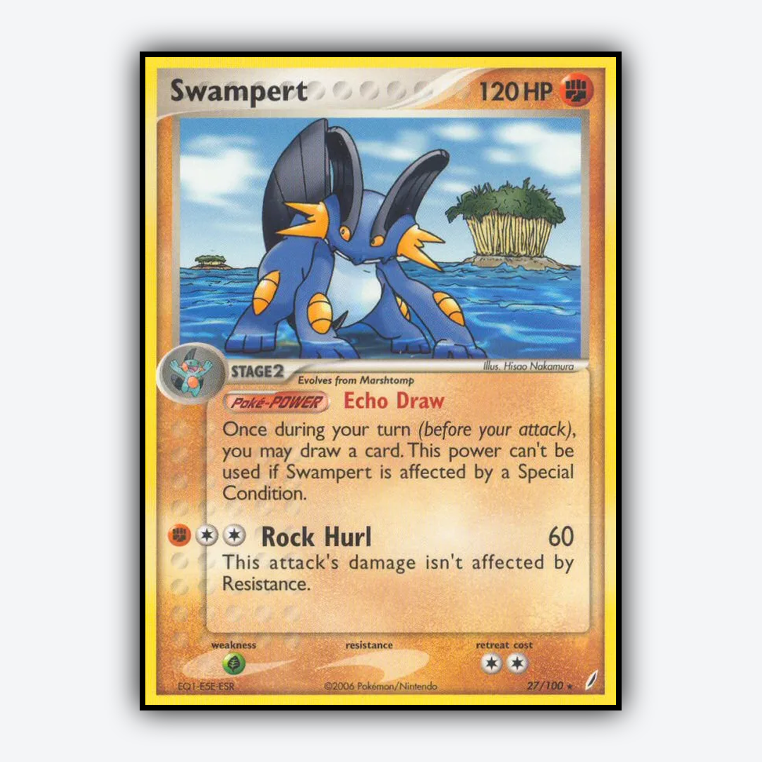Swampert 027/100 - Crystal Guardians Set - Card Rug
