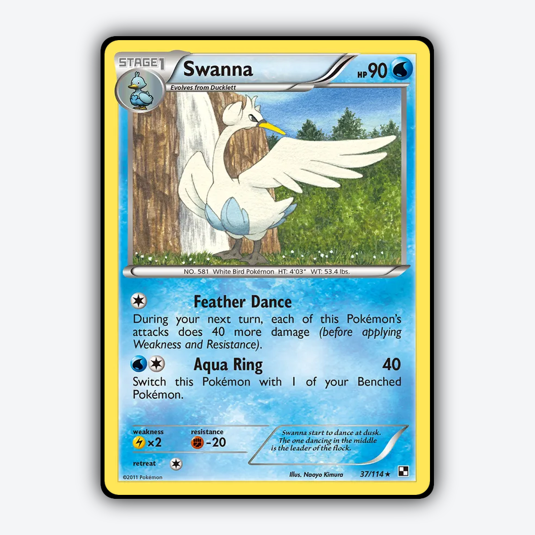 Swanna 037/114 - Black & White Set - Card Rug