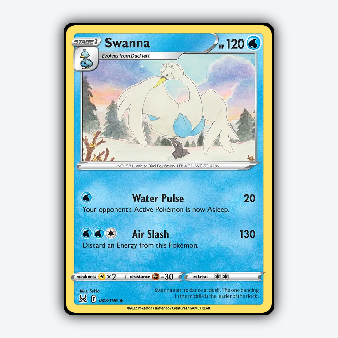 Swanna 047/196 - Lost Origin Set - Card Rug