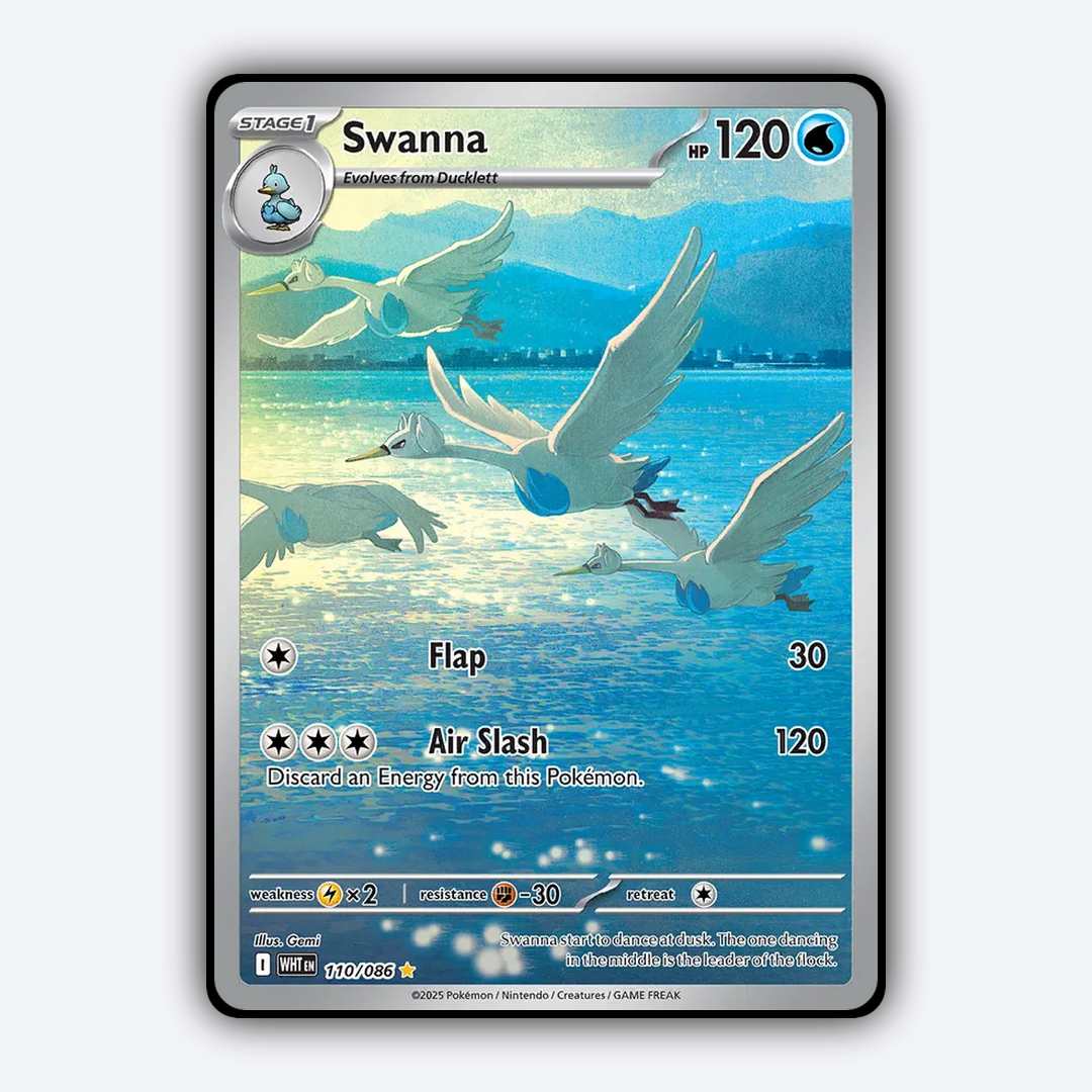 Swanna #110 - White Flare Set - Card Rug