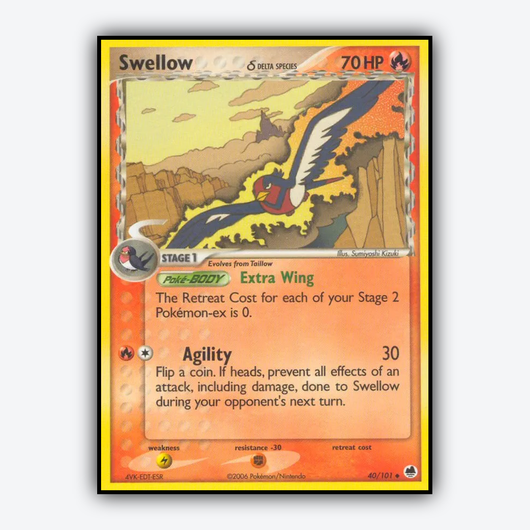 Swellow δ 040/101 - Dragon Frontiers Set - Card Rug