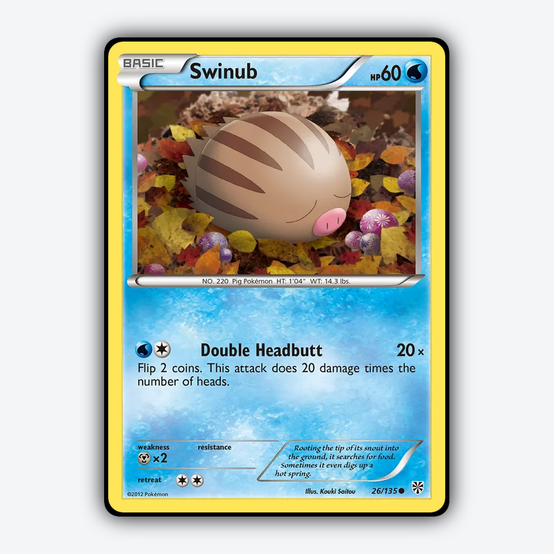 Swinub 026/135 - Plasma Storm Set - Card Rug