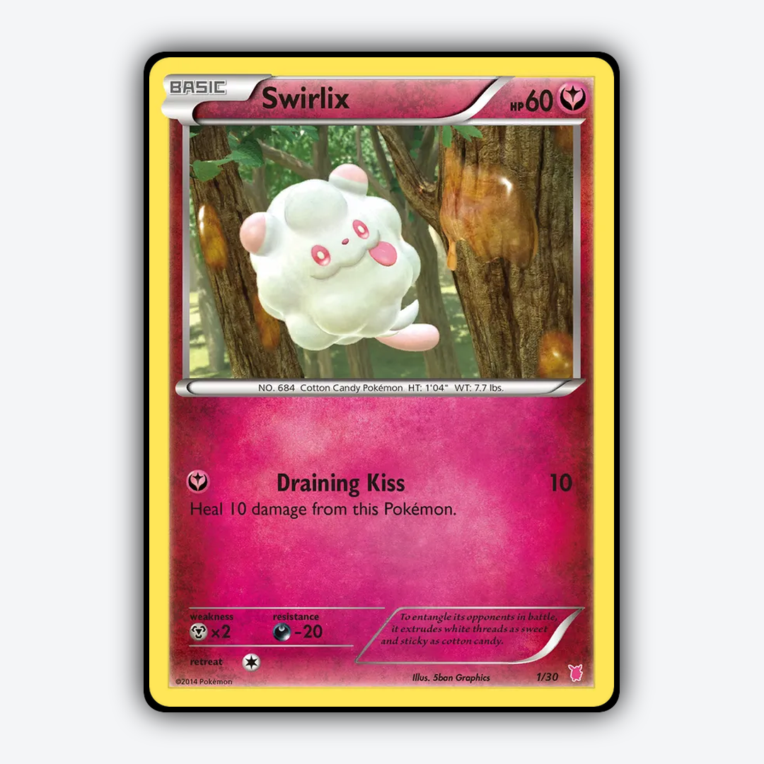 Swirlix 001/30 - XY Trainer Kit Wigglytuff Set - Card Rug