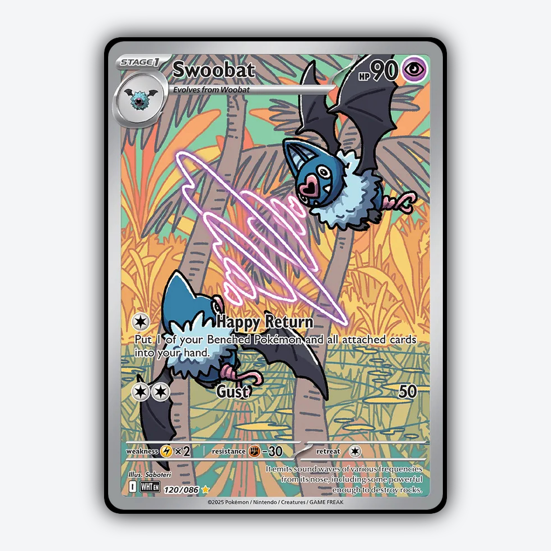 Swoobat #120 - White Flare Set - Card Rug