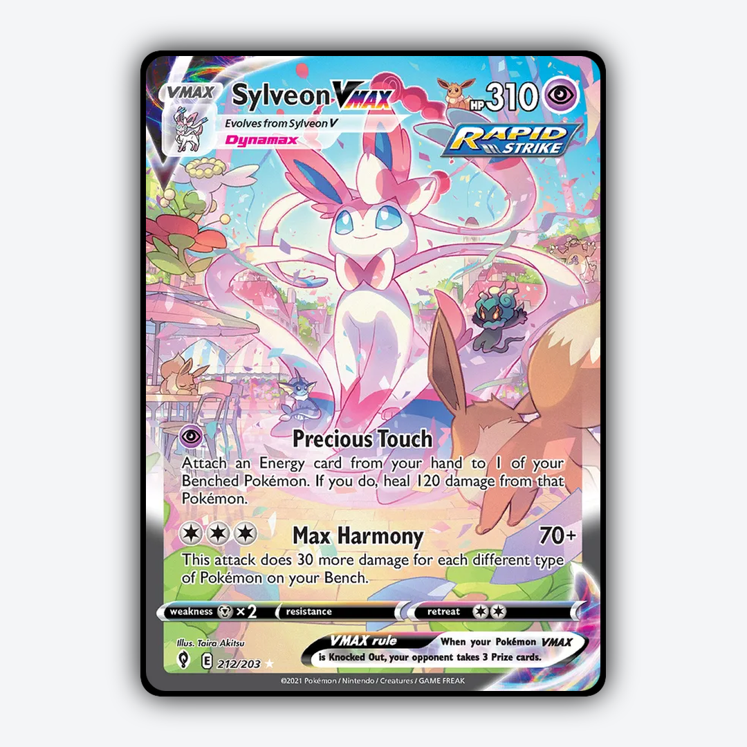 Sylveon VMAX #212 - Evolving Skies Set - Card Rug