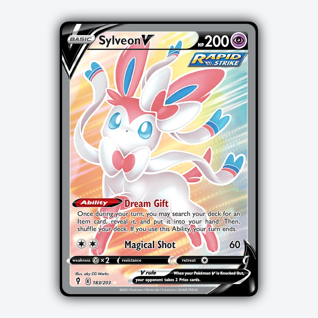 Sylveon V #183 - Evolving Skies Set - Card Rug
