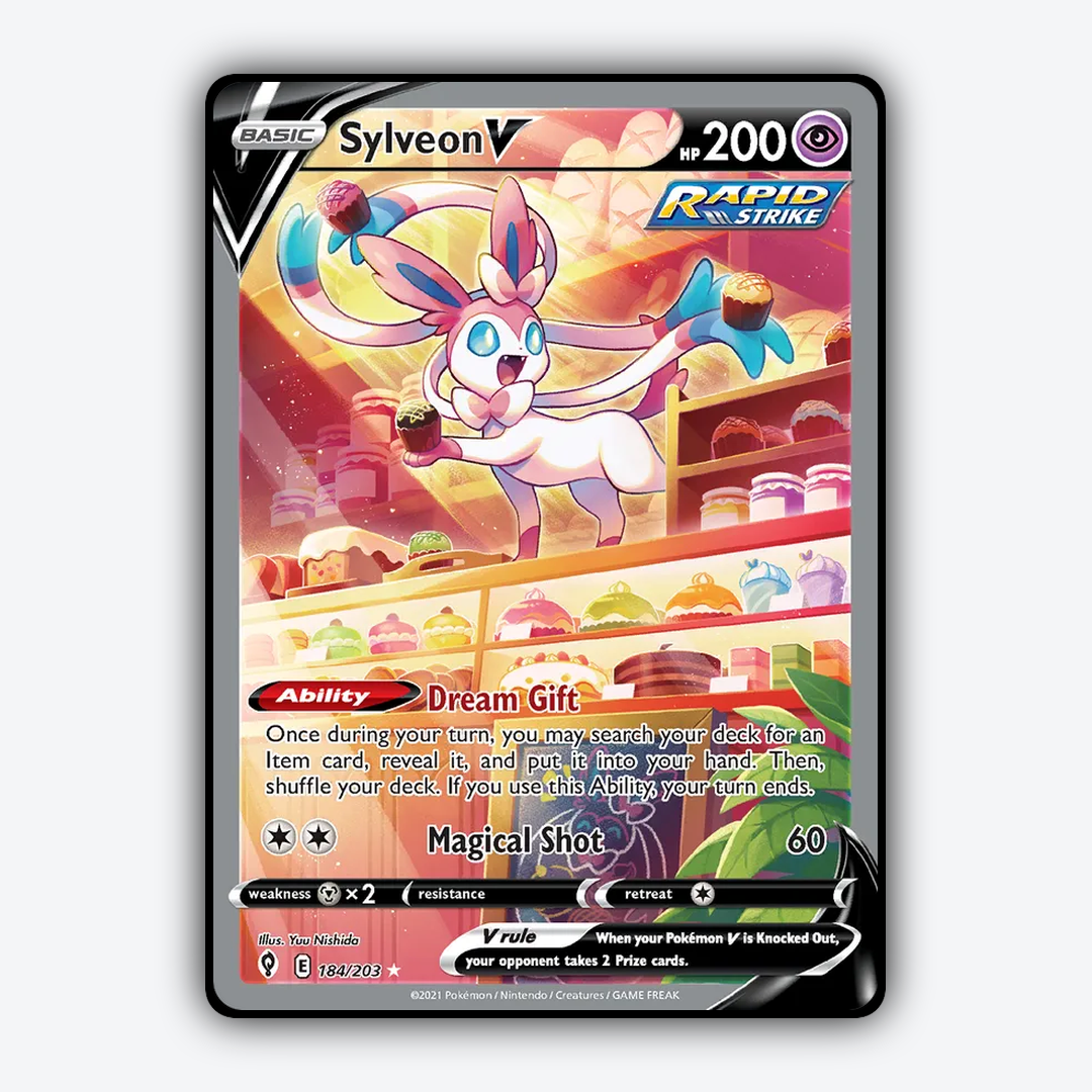 Sylveon V #184 - Evolving Skies Set - Card Rug