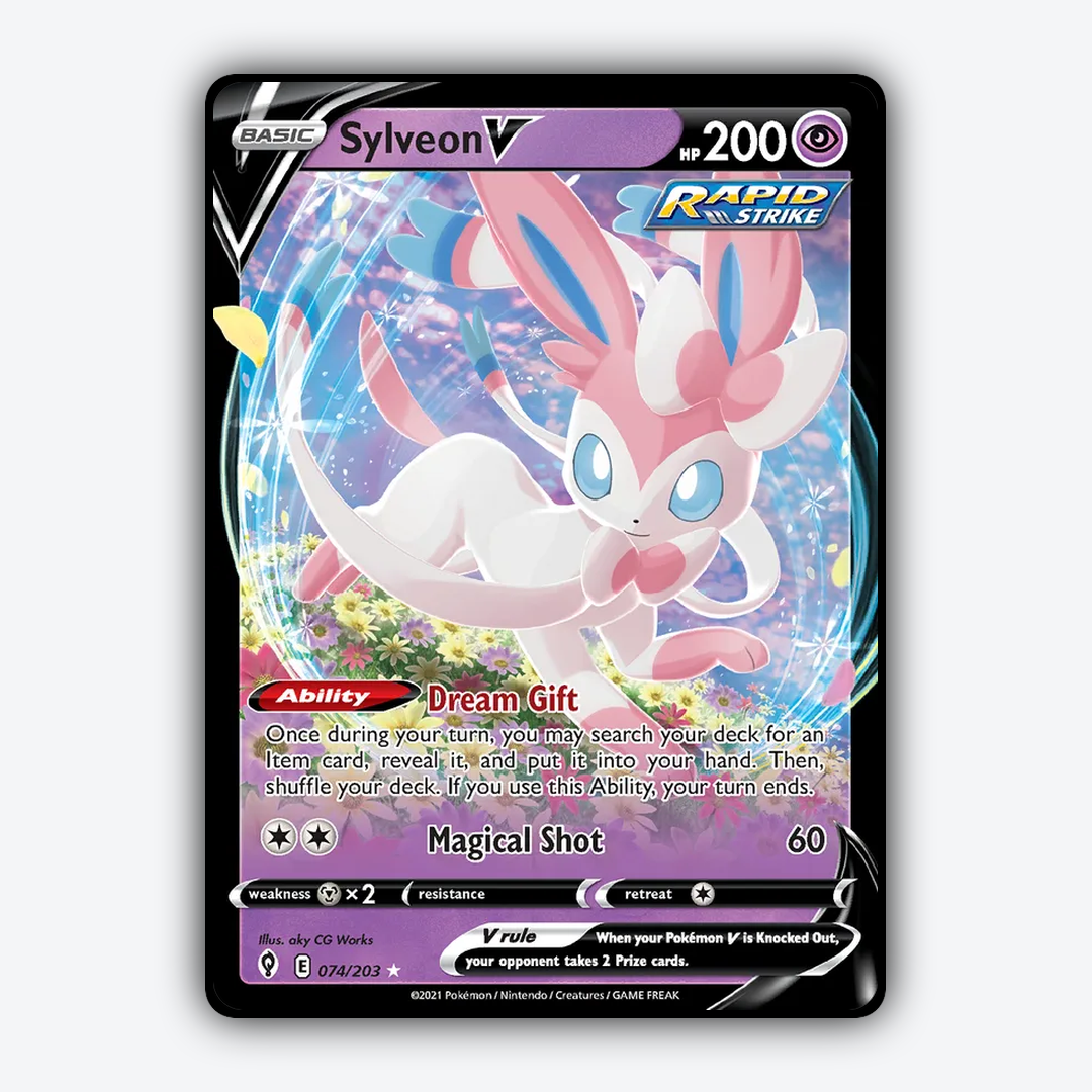Sylveon V #74 - Evolving Skies Set - Card Rug