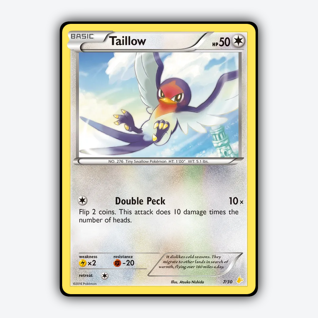 Taillow 007/30 - XY Trainer Kit Pikachu Libre Set - Card Rug