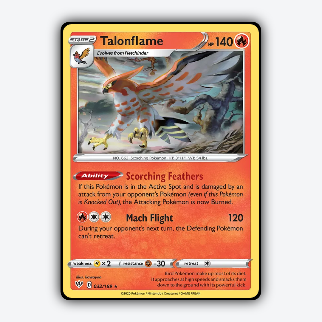 Talonflame 032/189 - Darkness Ablaze Set - Card Rug