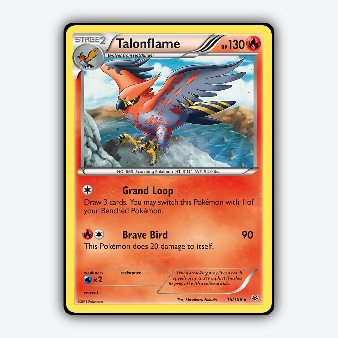 Talonflame 015/108 - Roaring Skies Set - Card Rug