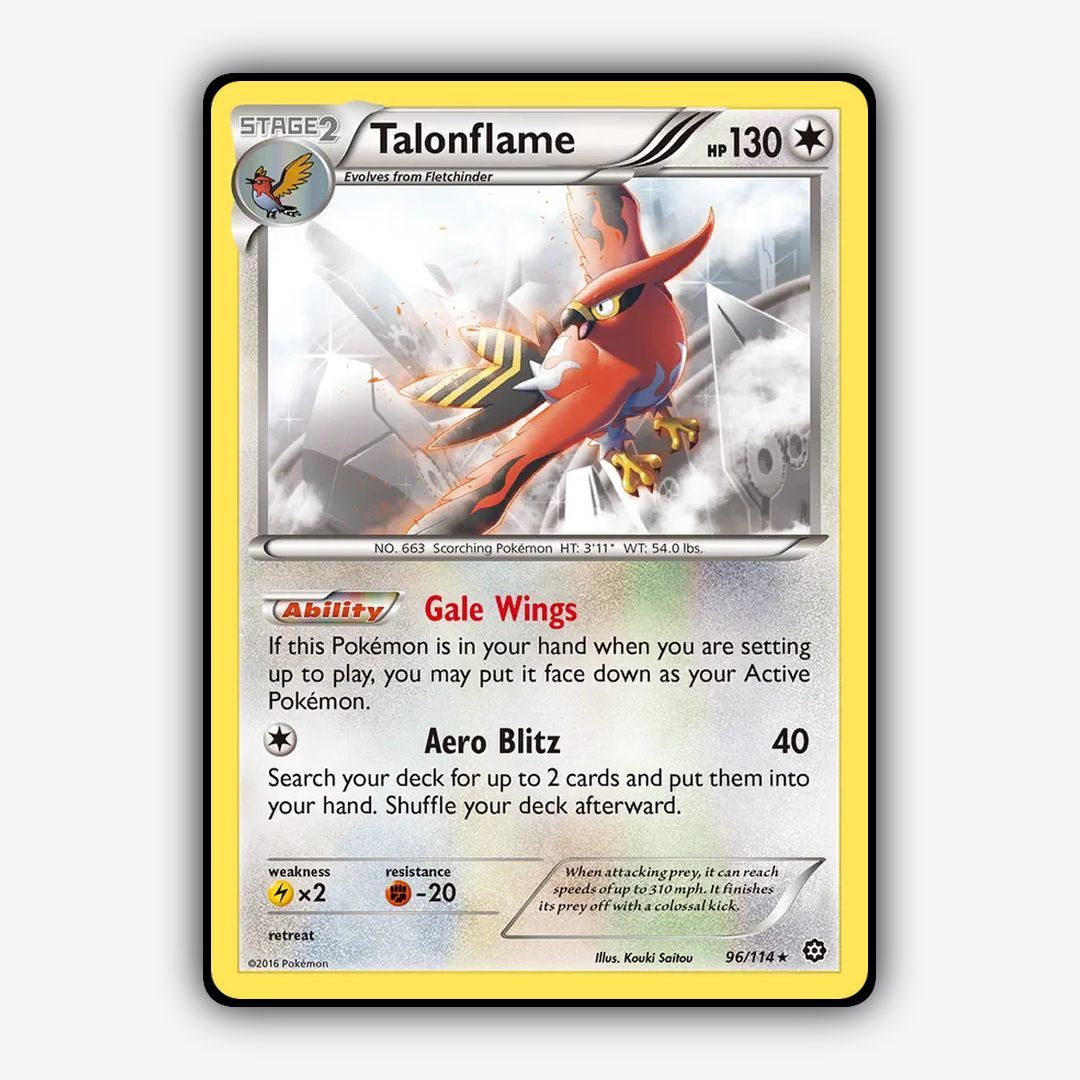 Talonflame 096/114 - Steam Siege Set - Card Rug