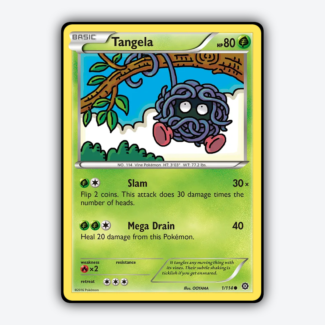 Tangela 001/114 - Steam Siege Set - Card Rug