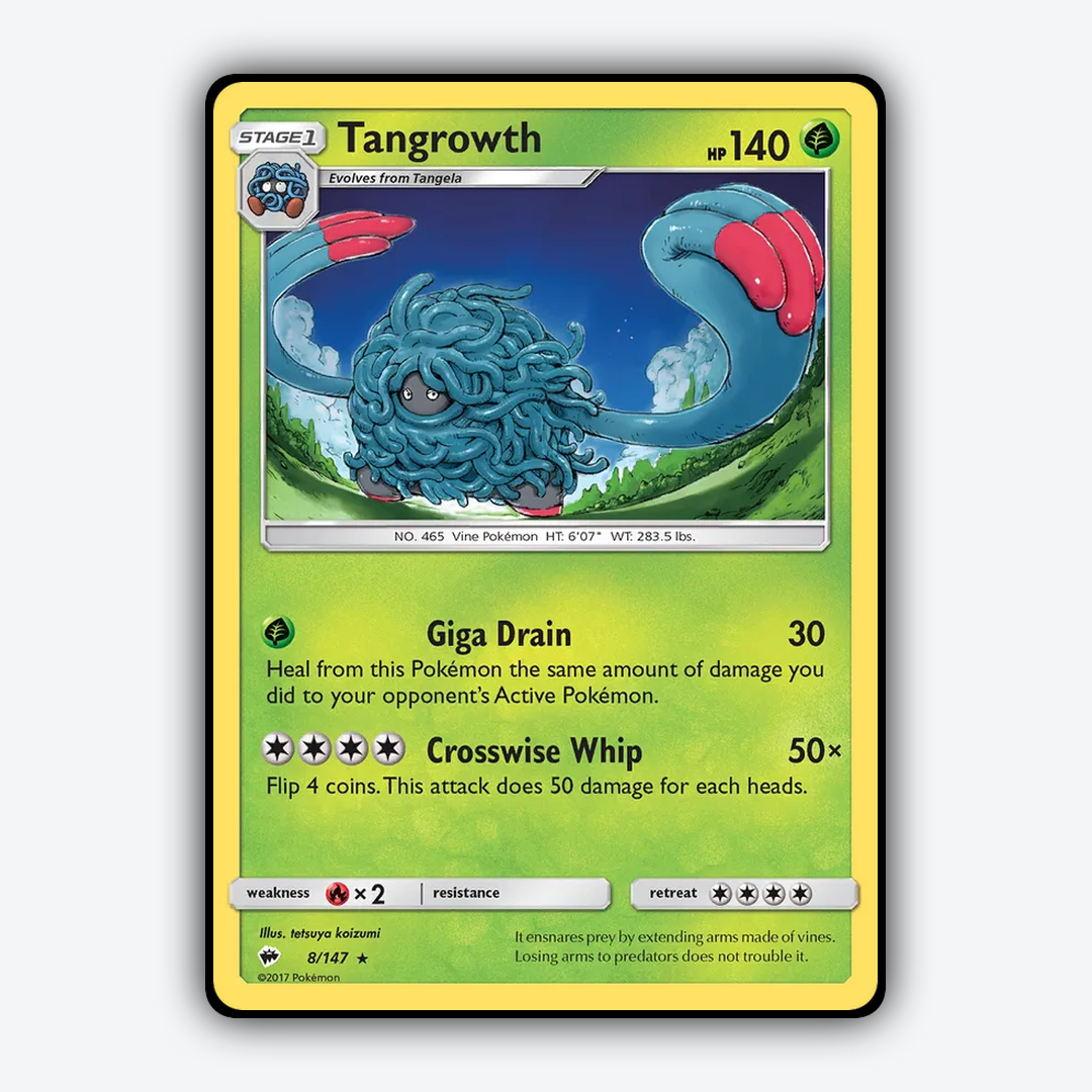 Tangrowth 008/147 - Burning Shadows Set - Card Rug