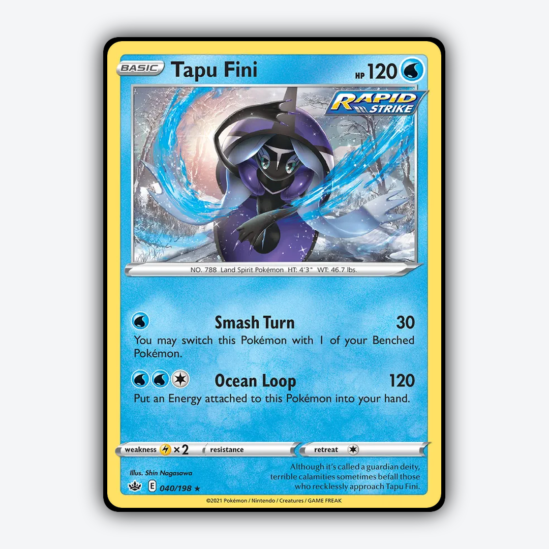 Tapu Fini 040/198 - Chilling Reign Set - Card Rug