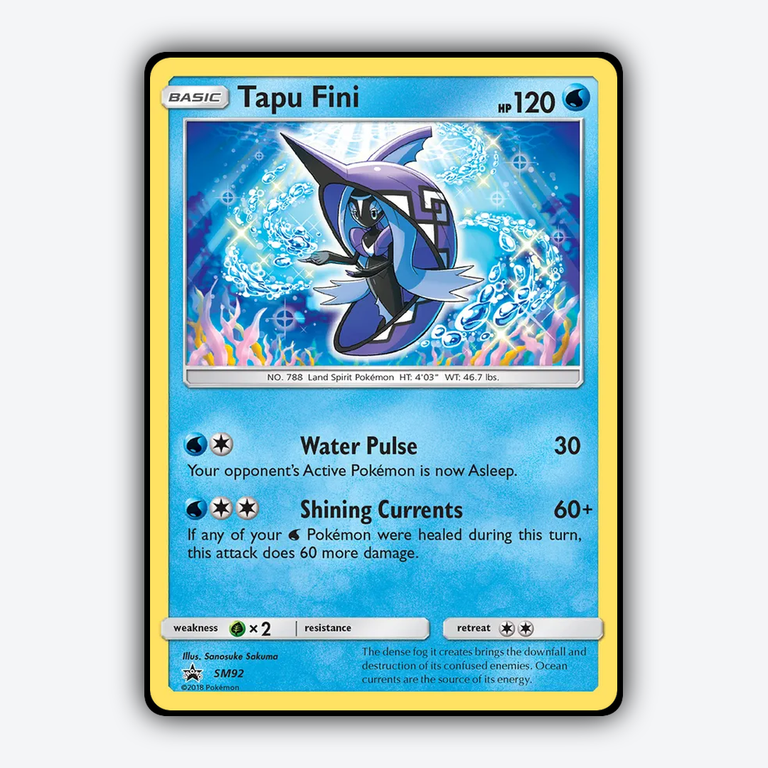 Tapu Fini #92 - SM Black Star Promos Set - Card Rug
